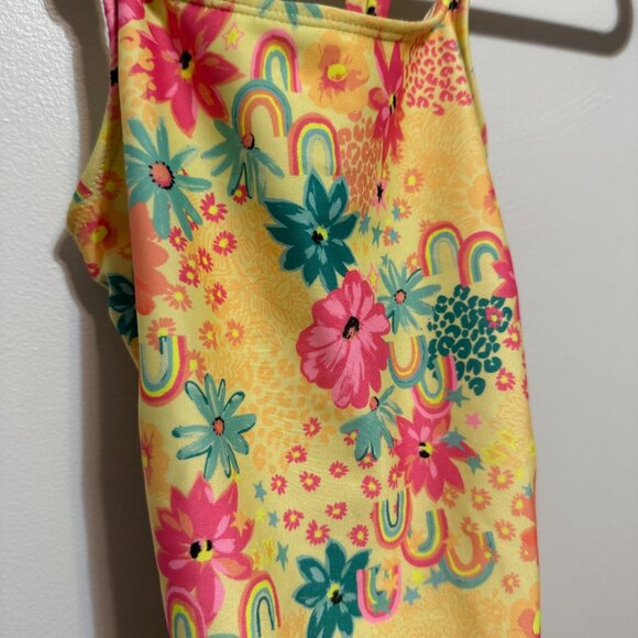 Cat & Jack Girls Floral Rainbow One-Piece Swimsuit Size M (8) - Picture 2 of 7